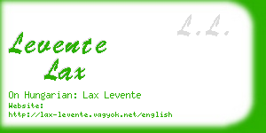 levente lax business card
